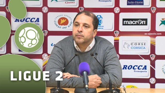 Conférence de presse AC Ajaccio - AS Nancy-Lorraine (2-0) : Olivier PANTALONI (ACAJ) - Pablo CORREA (ASNL) - 2014/2015