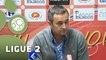Conférence de presse GFC Ajaccio - AJ Auxerre (1-1) : Thierry LAUREY (GFCA) - Jean-Luc VANNUCHI (AJA) - 2014/2015