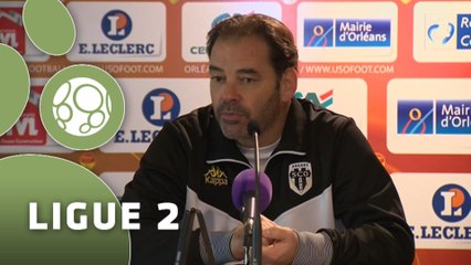 Conférence de presse US Orléans - Angers SCO (2-3) : Olivier FRAPOLLI (USO) - Stéphane MOULIN (SCO) - 2014/2015