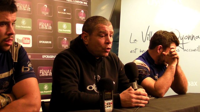Rugby Challenge Cup - Didier Casadeï après Oyonnax - Brive
