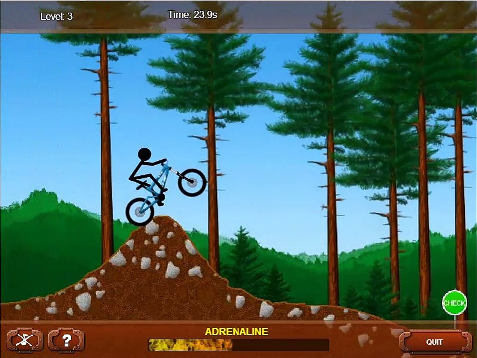 Bicycle accident to Stickman Free ride