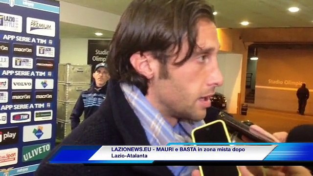 13.12.14 - MAURI e BASTA in zona mista dopo LAZIO-ATALANTA