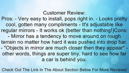 Sprintech Drop Bar Mirror, White, Pair Review