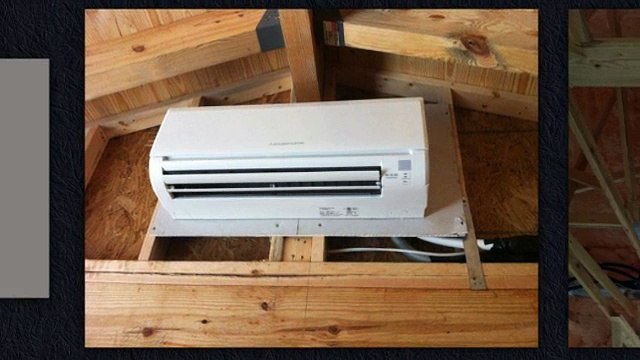 Heating and Air Conditioning Ductless Mini Split AC Unit.