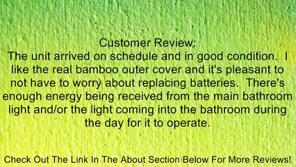 Escali ECO180 Solar Bamboo Digital Bath Scale 400 Lb/180 Kg, Bamboo Review