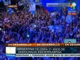 Cristina Fernández agradece el respaldo del pueblo argentino