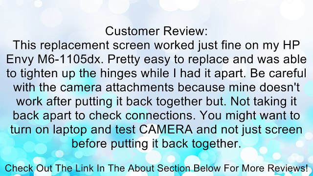 15.6 LED WXGA HD Slim Glossy Replacement LCD Screen for AUO B156XTN03 V.2 / B156XTN03.2 (or compatible model) Review