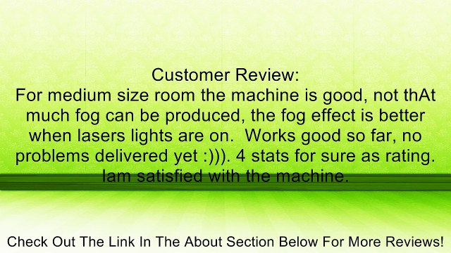 400 W Fog Machine Review