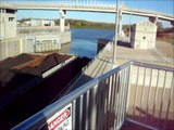 Barge Navigating The McAlpine Locks