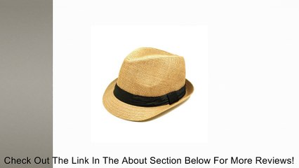 Classic Tan Fedora Straw Hat - Different Color Band Available Review