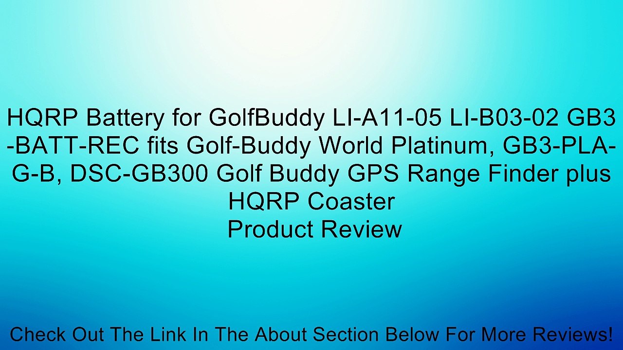 HQRP Battery for GolfBuddy LIA1105 LIB0302 GB3BATTREC fits GolfBuddy World Platinum, GB3