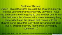 Luxury 12-inch Rainfall Square 3 Color LED Shower Head  Valve Bathroom Wall Mount Double-function Shower Faucet Set , Chrome Ys-7578 Review