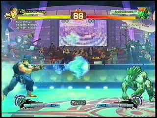 Super SF 4 AE King Miltown vs oKa 2k (Master Rank Blanka)