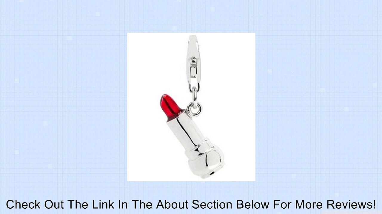 Sterling Silver Links Charm Lipstick Red Enamel , Width 1/4 Inch, Length 1 Inch, Weight 3.5g Review