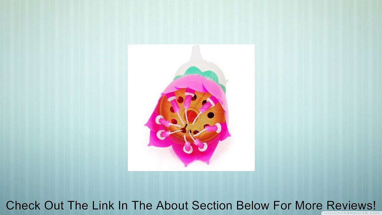 World Pride Rotary Happy Birthday Music Candle Novelty Blooming Lotus Flower Party Lighting Decoration Review