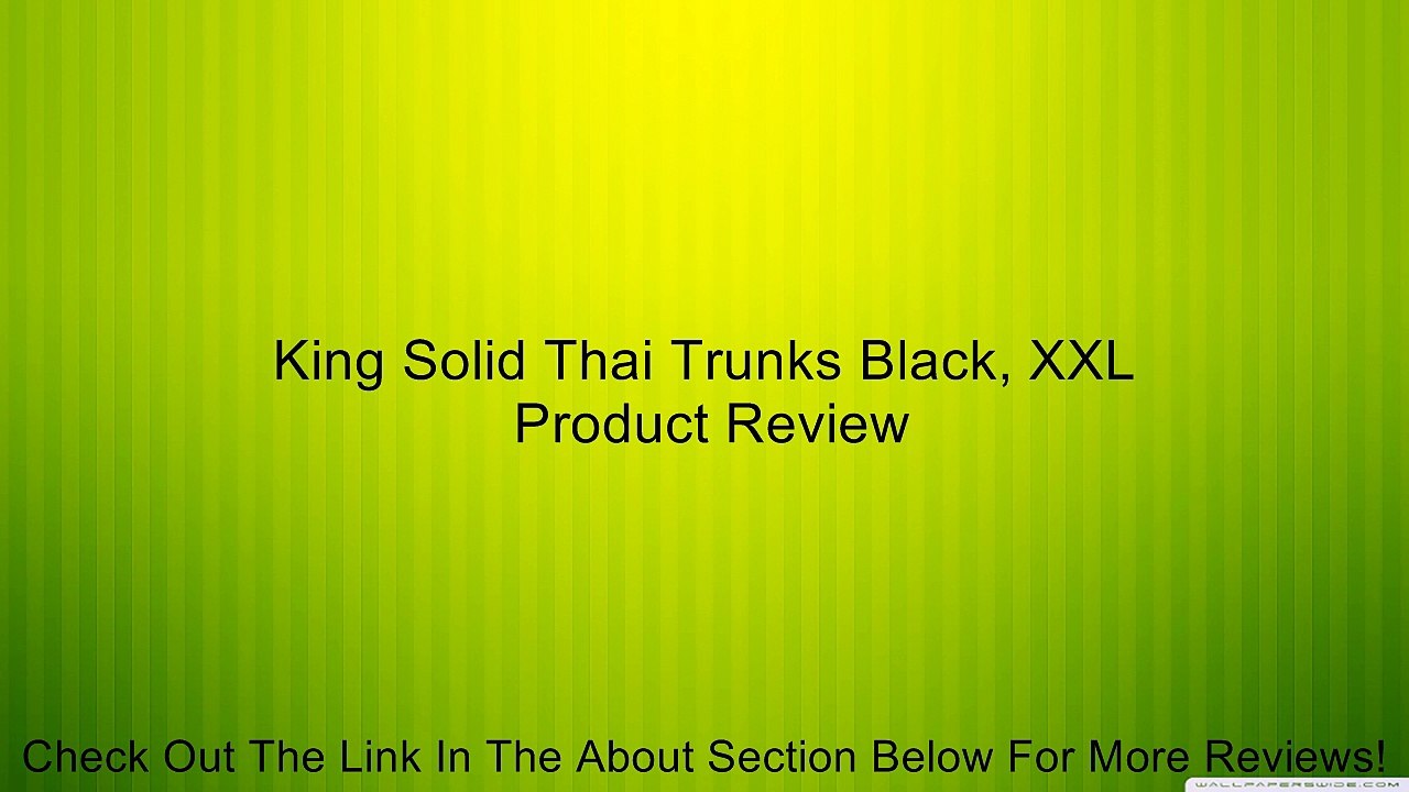King Solid Thai Trunks Black, XXL Review