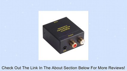 Okeba Optical Coaxial Toslink To 3.5mm Jack Converter Audio Adapter Digital Audio To Analog Audio-Black Review