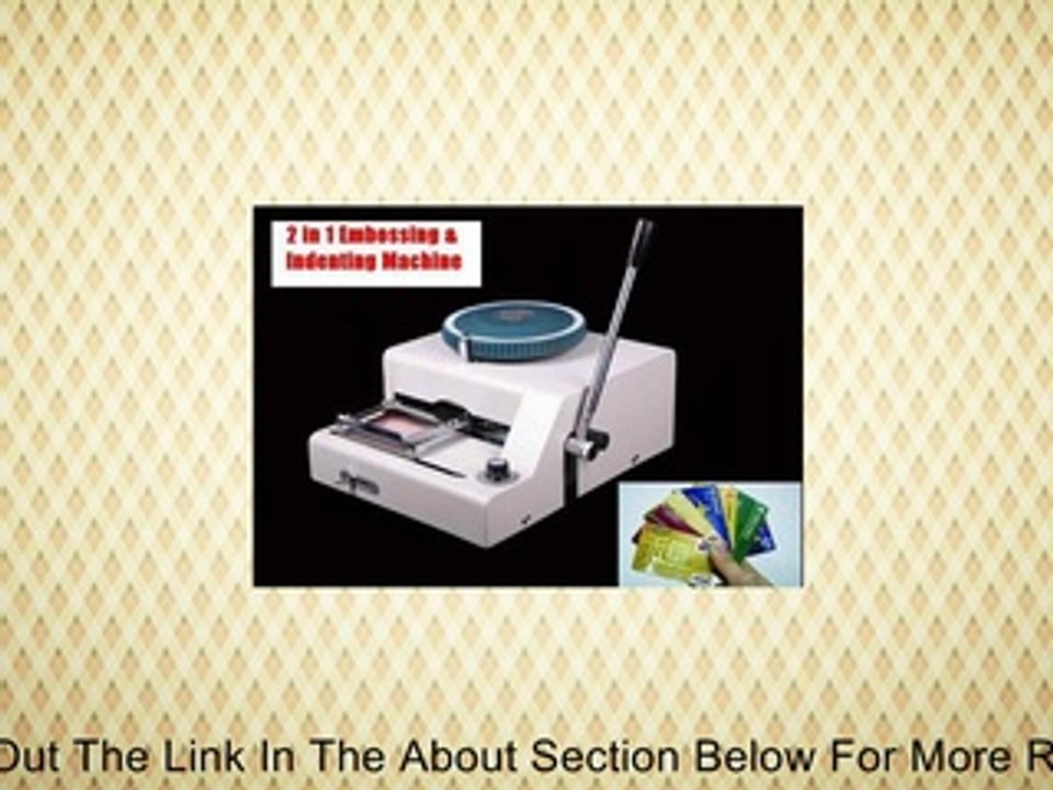 Embosser + Indentor Combo PVC Embossing Credit Card Review