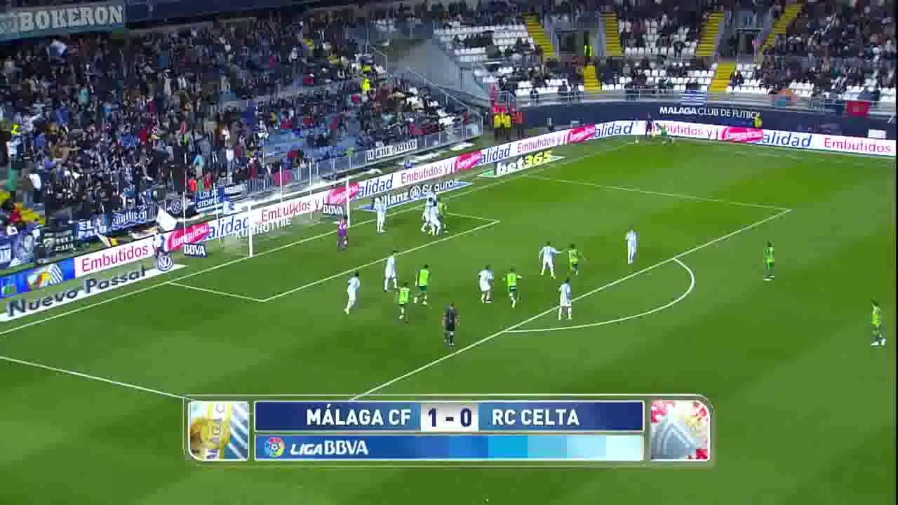 Málaga 1 Celta de Vigo  0