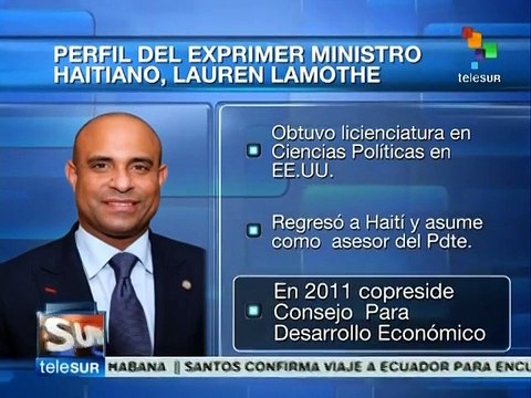 Exprimer Ministro haitiano Laurent Lamothe se formó en EE.UU.