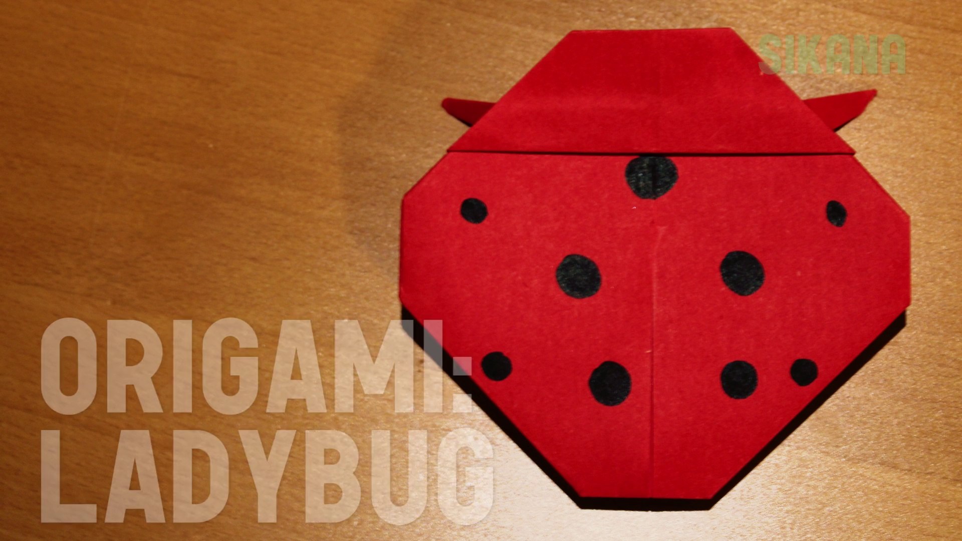 Оригами Божья коровка. Божья коровка оригами схема. Божья коровка оригами из бумаги для детей. Оригами Божья коровка схема для детей