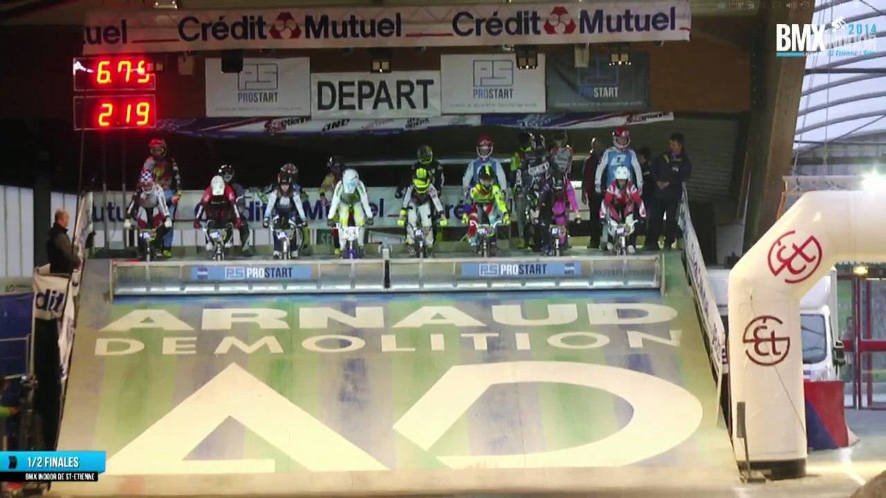 Replays 1/2 finales dimanche 19ème BMX Indoor de St-Etienne 2014