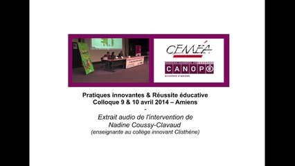 Colloque Ceméa-Canopé 2014 - Nadine Coussy-Clavaud