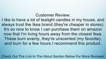 Ikea 100 Pack Glimma Unscented Tealights/candles Review