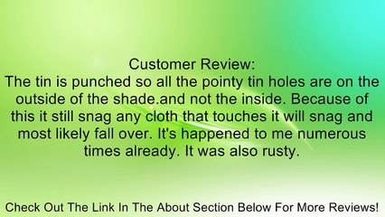 Punched Star Tin Clamp On Lamp Shade in Black Review