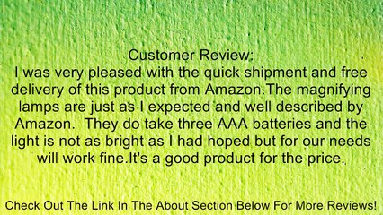 E-MART 2.5X 90mm / 5X 22mm Clip-on Clip on LED Light Lighted Tabletop Desktop Table Top Desk Lamp Reading Magnifier Magnifying Loupe Glass Review