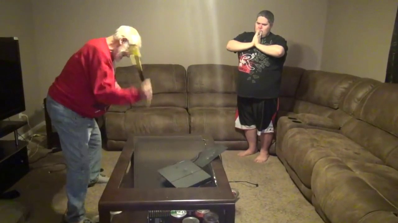 ANGRY GRANDPA DESTROYS PS4!