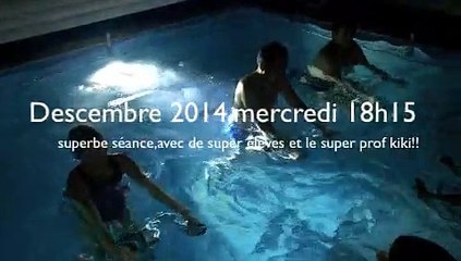 aquabike descembre 2014 mercredi 18h15 superbe séance avec altères.