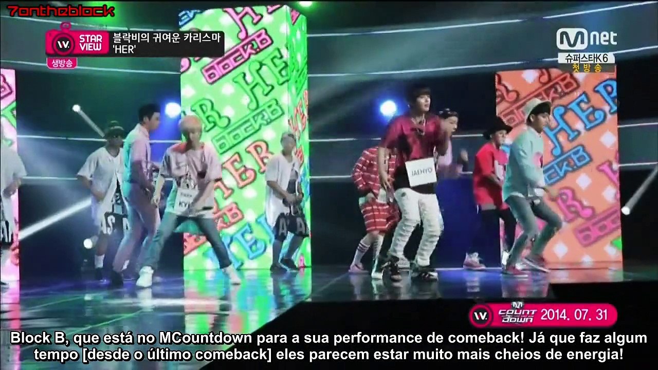 [4daBLOCKERS] 04.08.14 - Block B @ Mnet WIDE Starview [PT/BR]