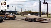 Chevy Truck With No Clutch vs 2 Rednecks Trailer loading FAIL!!
