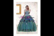 2015 New Style Quinceaneras Dresses with Appliques and Beading
