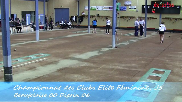 Second tour intégral, La Beaujolaise contre Digoin, Sport Boules, J5 Elite 2014 2015