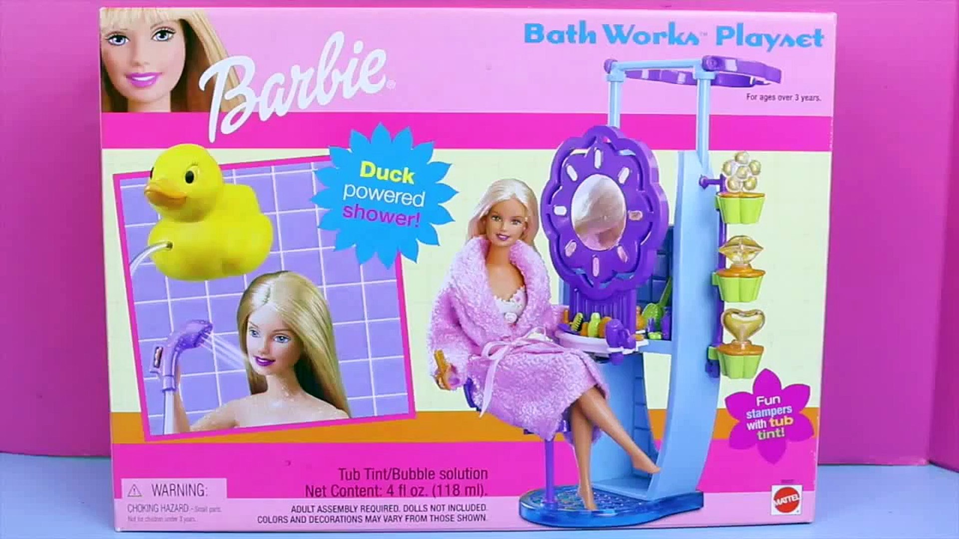 Frozen Elsa Doll BARBIE SHOWER Review Toys of the Barbie Bathworks Playset  Barbie Bath - video Dailymotion