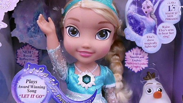 Frozen Elsa Snow Glow Toddler Doll Toy Singing Let It Go and Olaf Snowman Castle