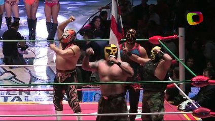 Ángel de Oro, Rey Cometa, Titán vs Misterioso Jr., Pierroth, Sagrado