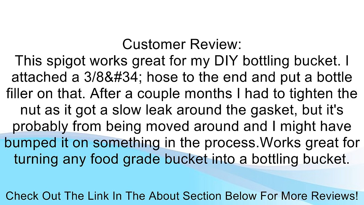 Brewcraft Bottling Spigot For Bucket Homebrew Wine Making Beer Review