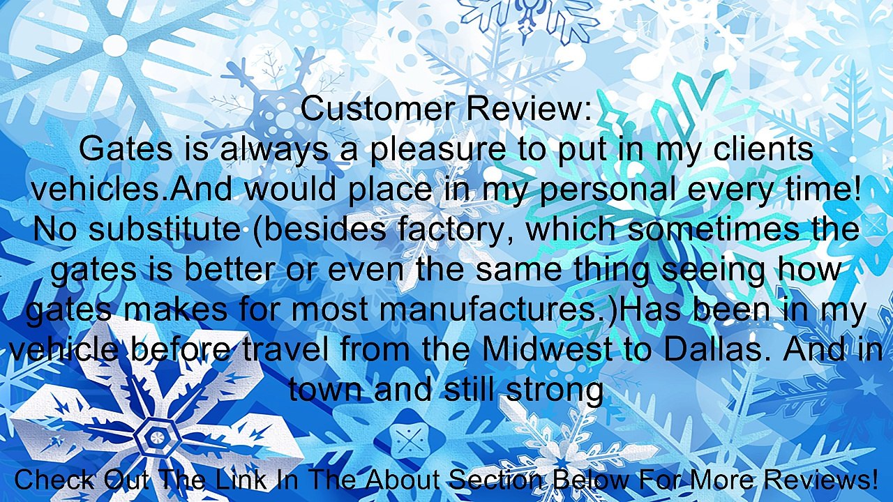 Gates 352001 Power Steering Pressure Hose Review