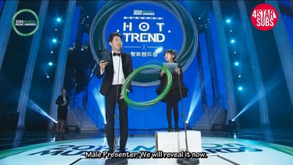 [ENG SUB] Soyou x JungGiGo's 2014 MMA Hot Trend Award Acceptance Speech