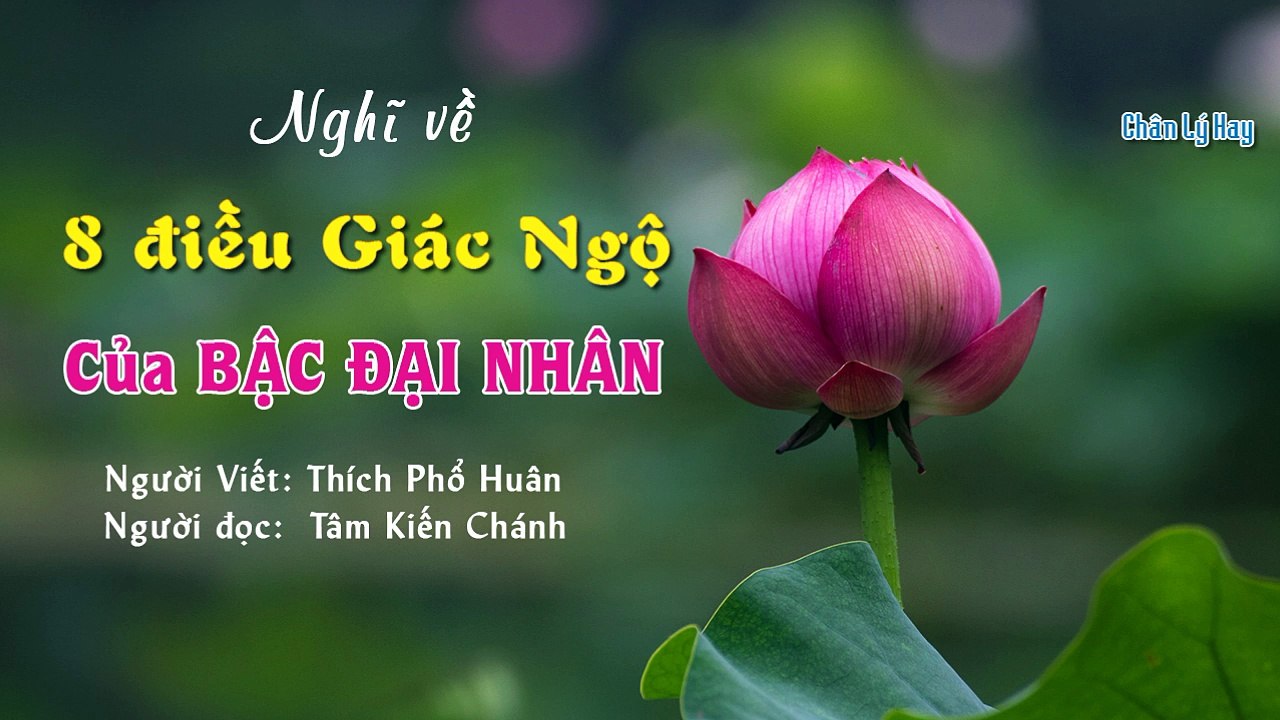 Nghĩ về 8 Điều Giác Ngộ của Bậc Đại Nhân (CD 1/3) - Kinh Bát Đại Nhân Giác - Thích Phổ Huân