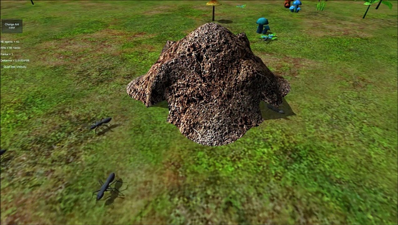 Simulateur de fourmilière - AntHill Simulator with Unity3D