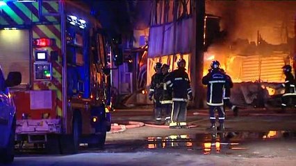 L'entrepôt des Glacières d'Ajaccio détruit par un incendie