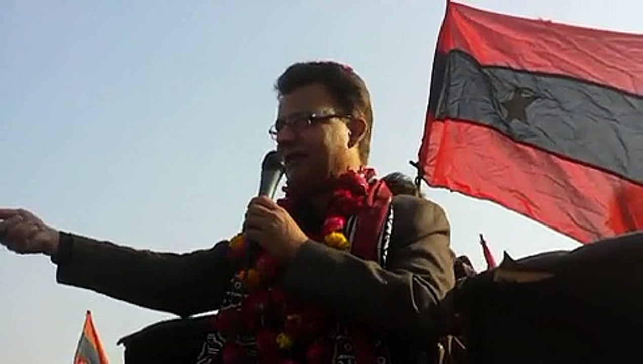Bedari March- Ayaz Latif Palijo speech at Tando Hyder on 14th Dec 2014