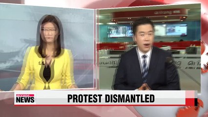 Hong Kong police dismantle last protest site