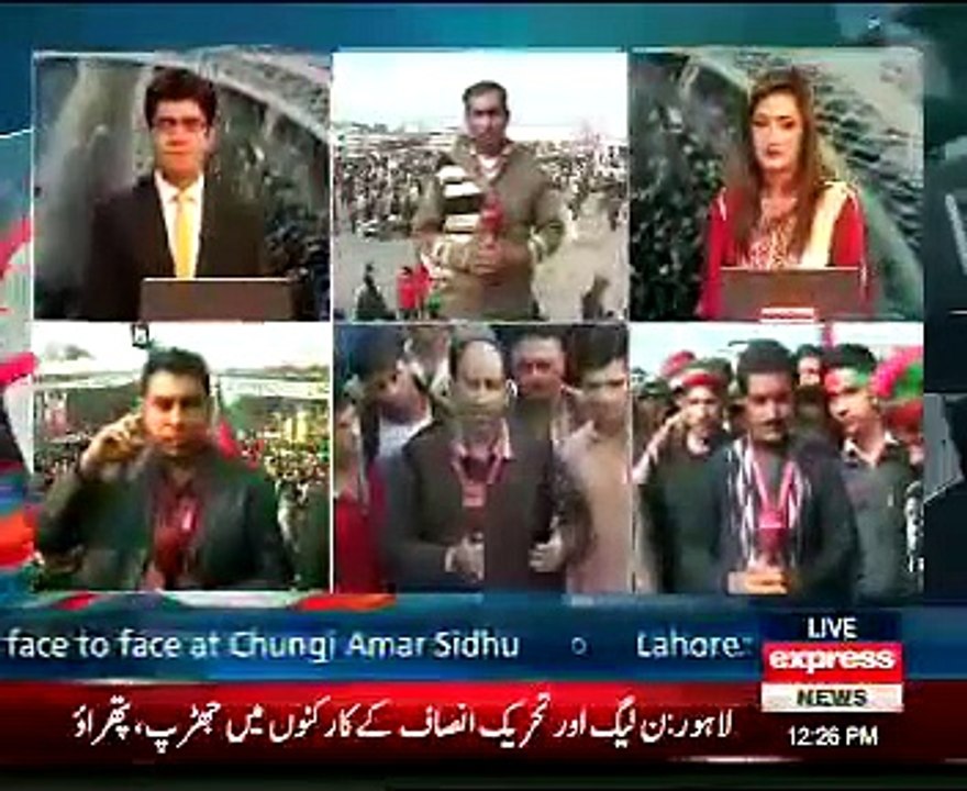PMLN ke workar Ne PTi worakr par Hamala 15.12.2014