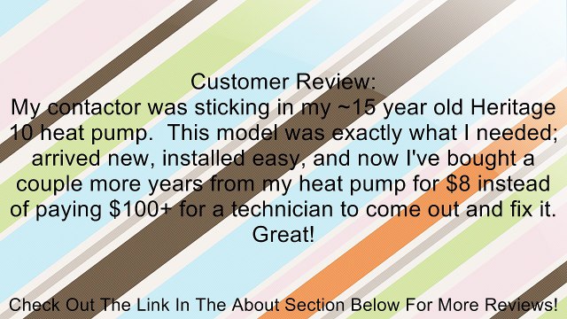 Supco DP30241 - CONTACTOR 30A 24V 1.5 POLE Review