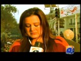 PTI workers,Abuse Geo News Anchorperson Sana Mirza-Geo Reports-15 Dec 2014